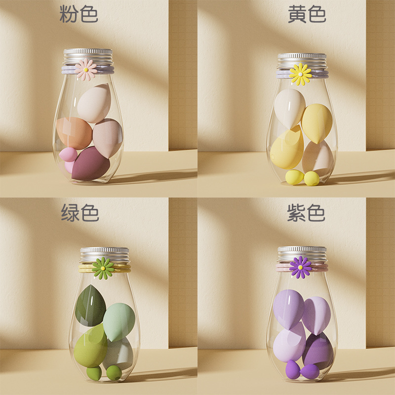 Super suave polvo de huevo de maquillaje de gota de agua calabaza inclinada esponja huevo seco y húmedo de doble propósito color no fácil de comer herramientas de maquillaje de polvo