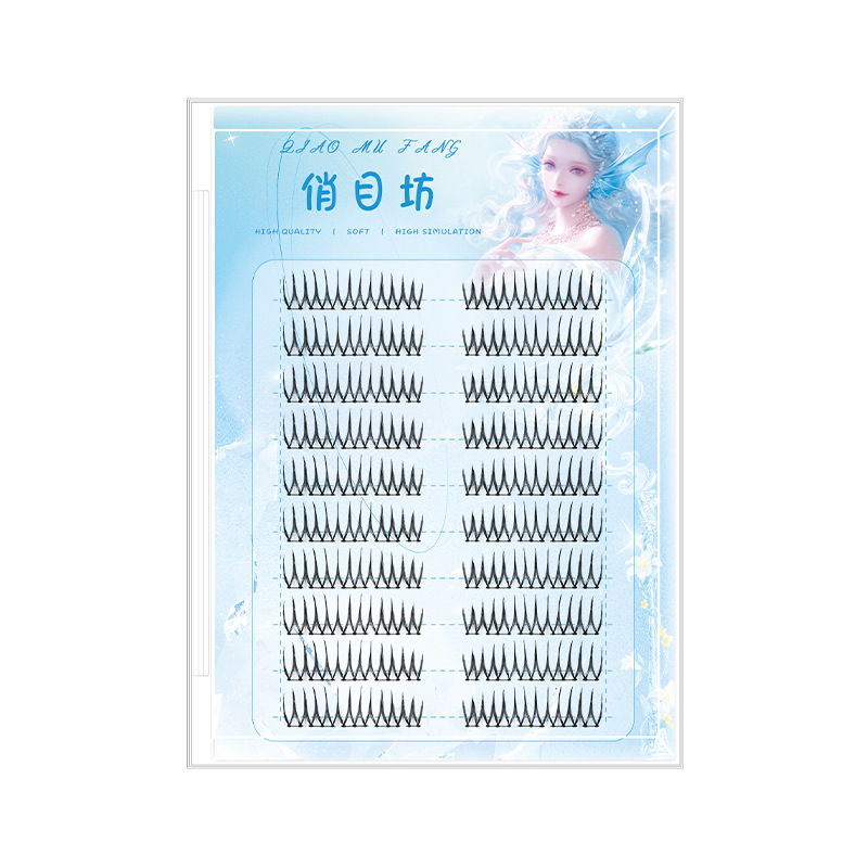 ¡Las pestañas del grupo de chicas coreano cantando en el escenario! Simulación microscópica de las pestañas falsas naturales densas en forma de U con raíces distintas