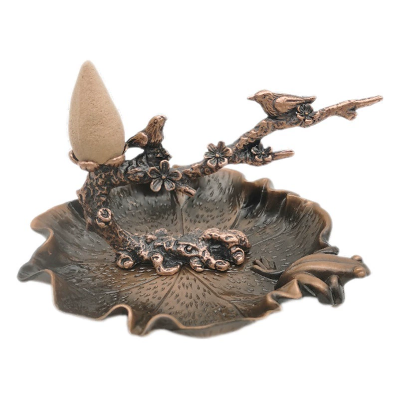 Прямые поставки с фабрики, держатель для благовоний, ветка цветка сливы, курильница с обратным потоком, креативный держатель для благовоний, курильница, металлические украшения