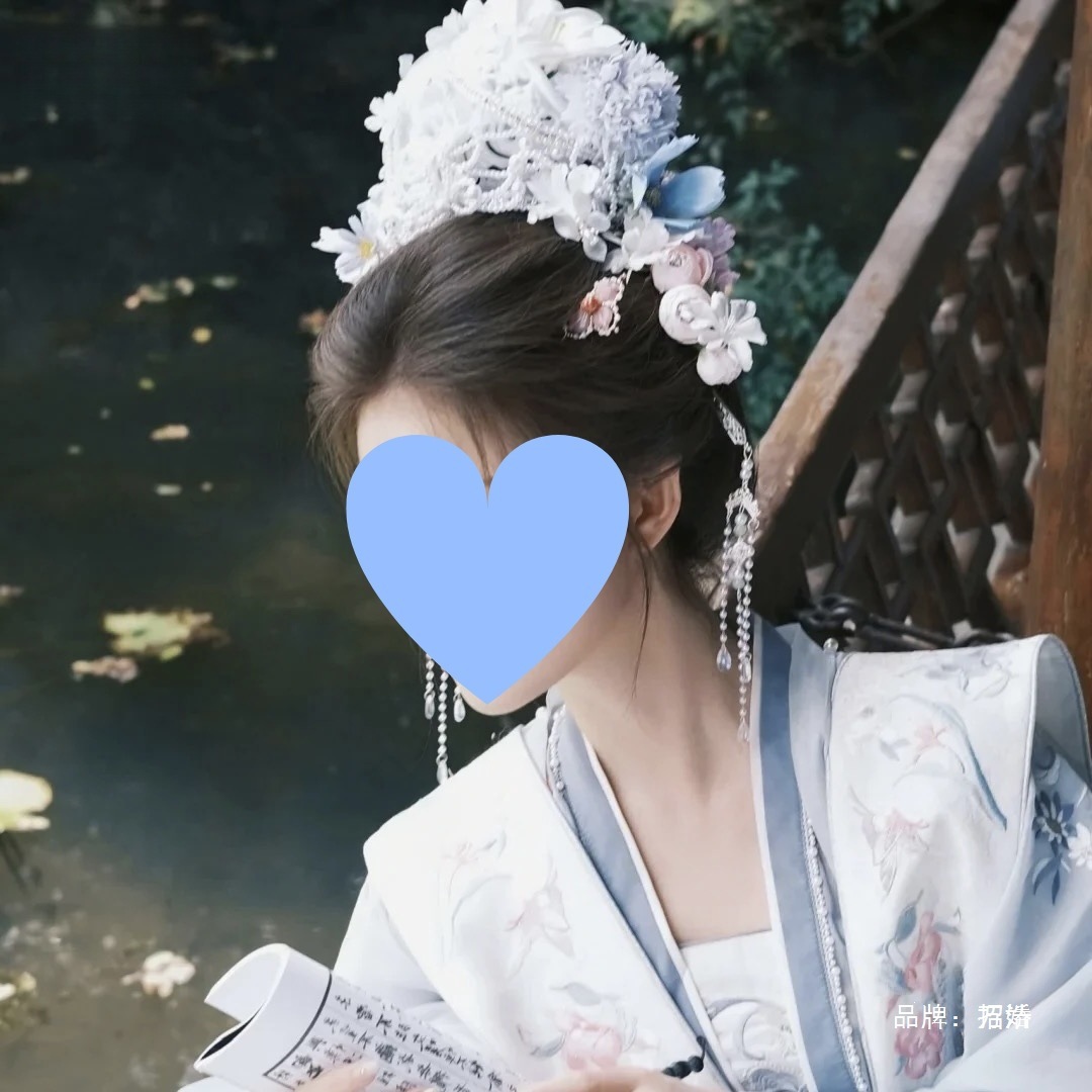 汉服配饰发冠仙气宋制3D打印头饰簪子发钗头冠古风写真墨雨发饰女