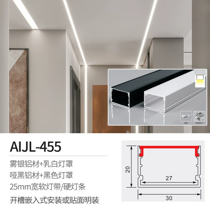 LED linear light strip, recessed/wall mount, COB options, 24V transformers, 1 m length