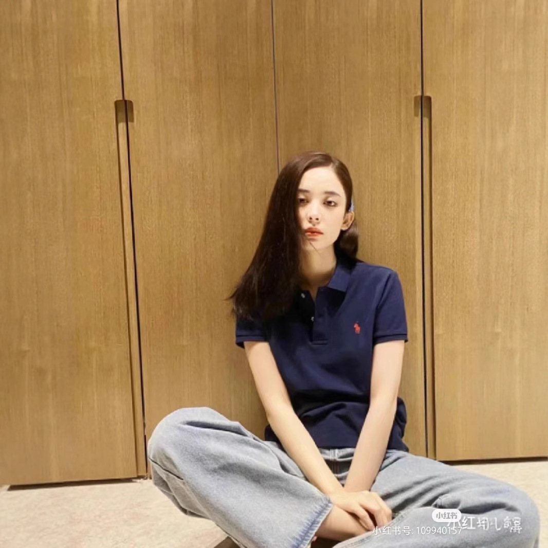 【ハイバージョン RLラフポニー クラシックベーシックポニー刺繍ラペルPOLO 男女兼用半袖ルーズTシャツ】