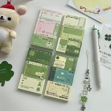 哇卡哇卡四叶草便签幸运指数票据三联迷你小鼻嘎手账素材拼贴diy