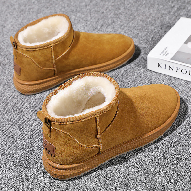 스노우 부츠 남자 2023 겨울 새로운 기모 두꺼운 따뜻한 추위 남성 모피 통합 소프트 바닥 빵 면 623