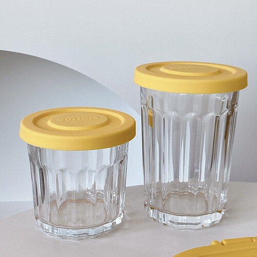 Bolimei glass tea can, tea box, scented tea can, office high-looking tea sealed can, girly heart
