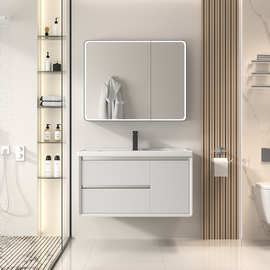 加厚蜂窝铝抽屉浴室柜组合陶瓷一体盆洗脸盆洗手盆柜卫生间洗漱台