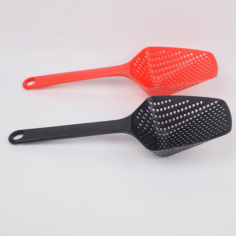 high temperature resistant pp nylon shovel kitchenware non-stick pan spoon shovel nylon large colander kitchen spoon long handle water fi_voghion.com