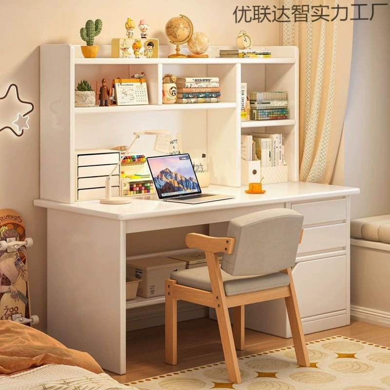 Письменный стол для дома, учебы, спальни, компьютерный стол, рабочий стол для школьников, книжный шкаф, встроенный стол
