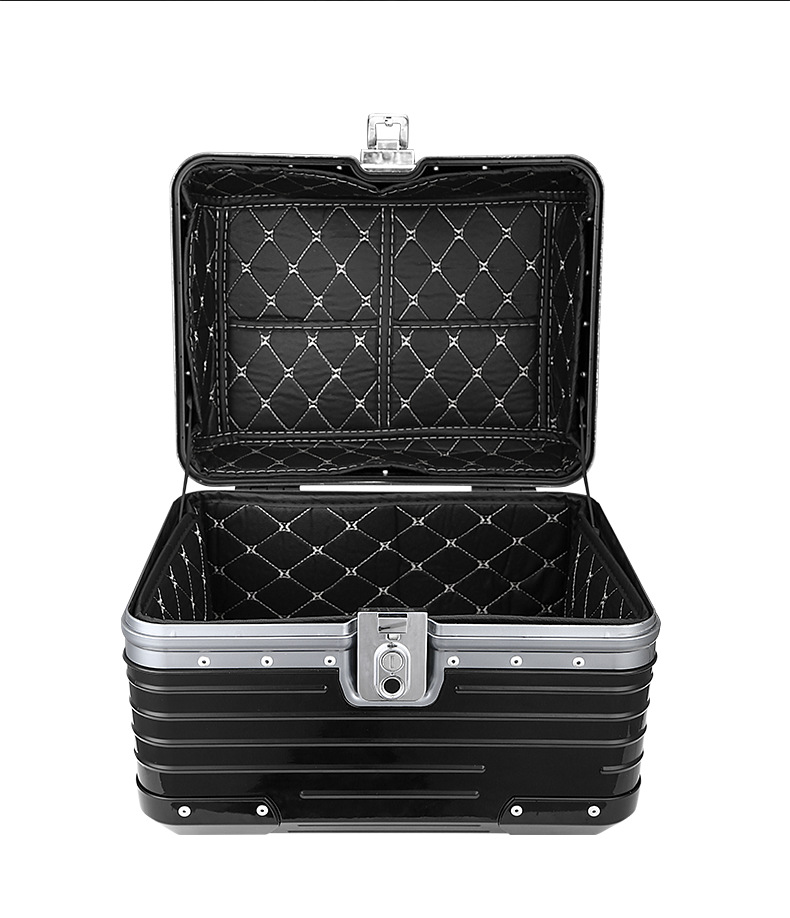 Imitation Aluminum Alloy Tail Box Plastic Motorcycle Trunk Tool Box Storage Box Suitcase Waterproof Seal