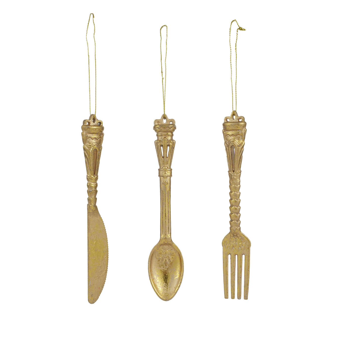 Transfronterizo plástico retro hacer viejos cuchillos cubiertos paquetes de tres paquetes de decoración de árbol de Navidad colgante accesorios