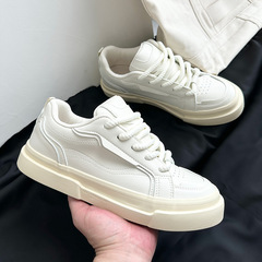 White shoes for men and women, same style couple shoes, autumn new sports and leisure sneakers, fashionable and versatile men's shoes