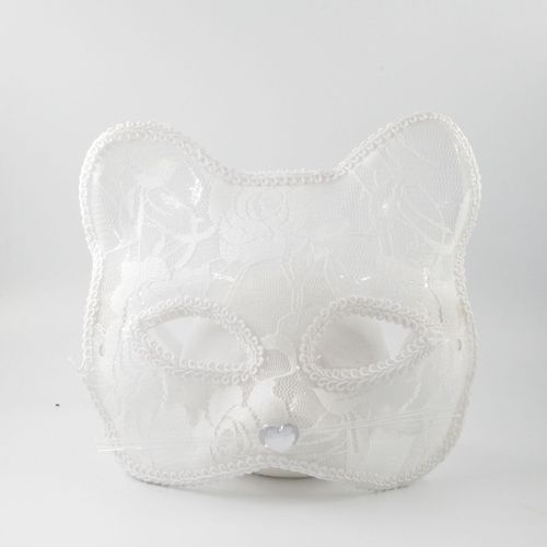 Foreign trade Halloween decoration cosplay stage performance props lace sexy female animal cat face mask mask