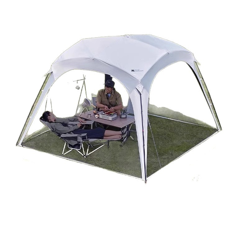Mugod Holiday Dome 9.0 Automatic Outdoor Black Vinyl Canopy Tent for Camping, Sun Protection, No Assembly Required, Quick Open, Rainproof