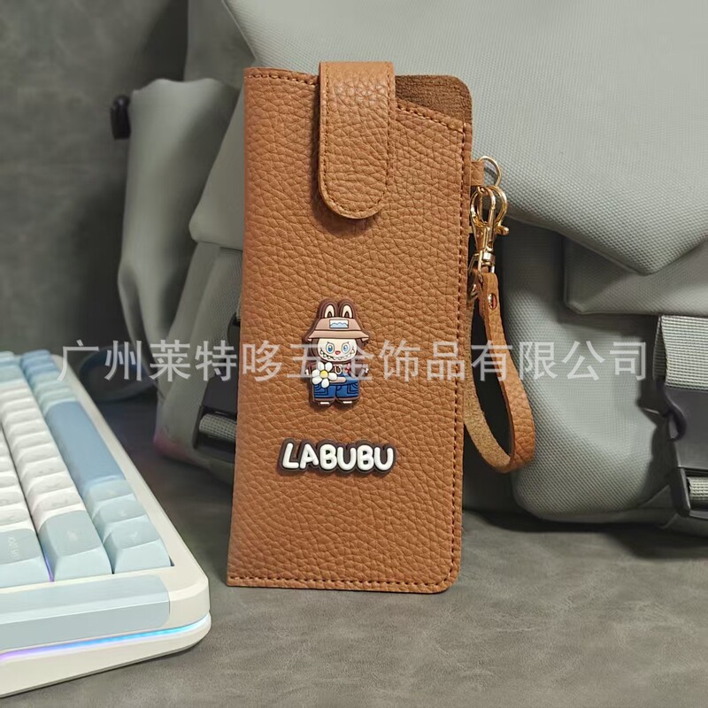 现货卡通拉布布皮革眼镜包挂绳款太阳镜墨镜收纳包PU皮挂包眼镜袋|undefined