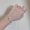 Bamboo silver bracelet handmade, necklace heart shaped from pearl, brand jewelry, Korean style, silver 925 sample
