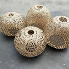 竹编灯笼手提古风拍摄道具中式精品手工编制作织麻绳竹子禅意