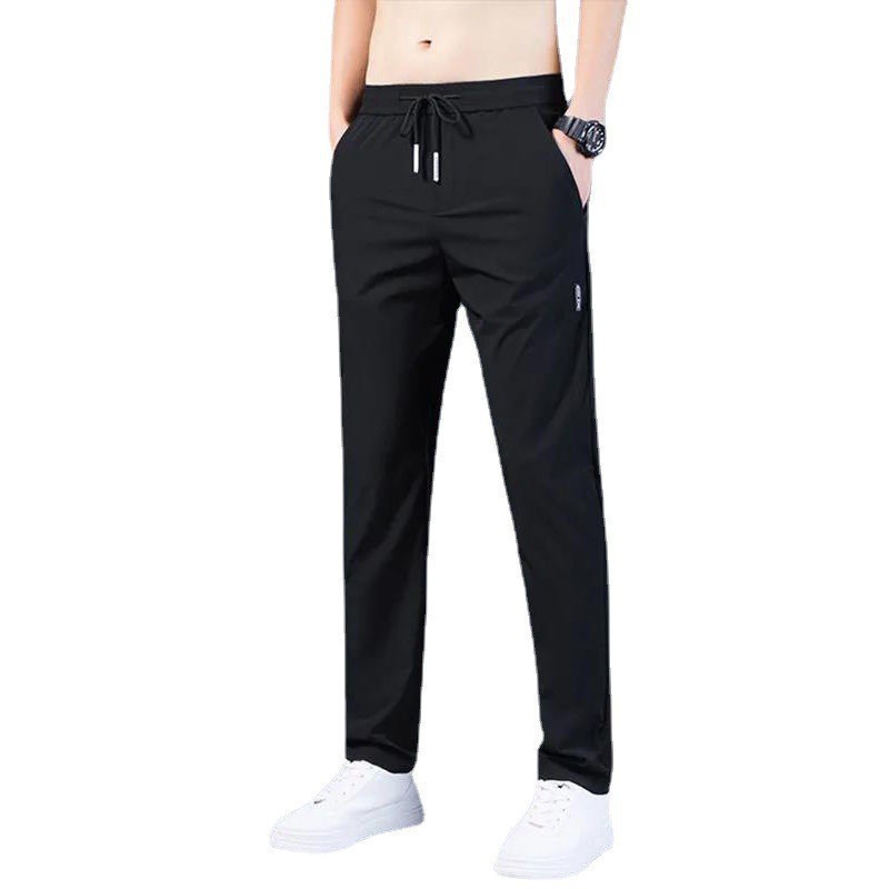 Men's summer trend thin silk quick dry trousers for leisure