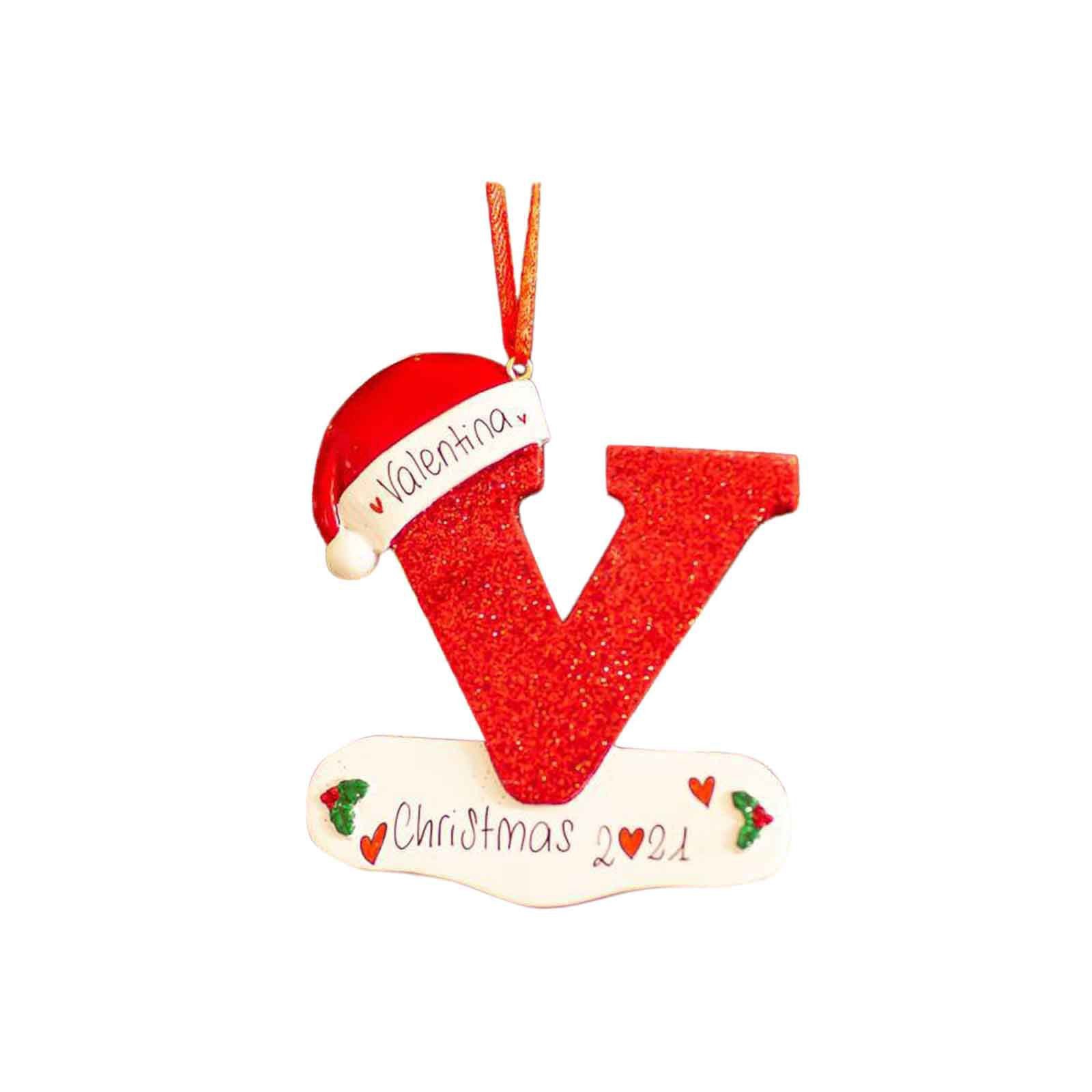 2023 personalizado DIY nombre decoración de Navidad colgante de madera letra colgante de Navidad colgante ornamento image 27