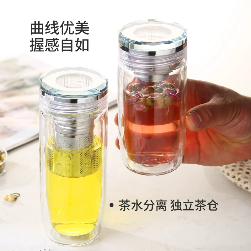 Glass transparent tea cup, increased thickness