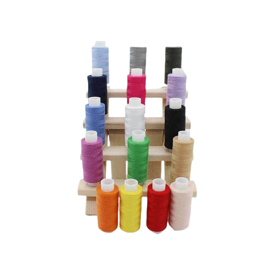 Hilo de coser para el hogar 16 colores 200 yardas 402 hilo de costura de núcleo de tubo pequeño hilo de color de bricolaje hecho a mano image 6