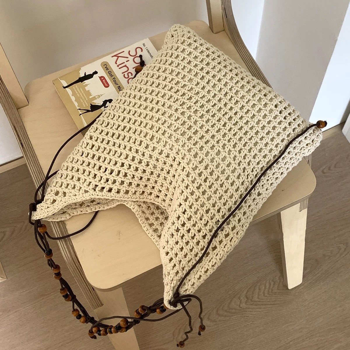 2025 New Summer Hollow Woven Bag For Women, Large Capacity Beach Straw Bag For Seaside Vacation, Shoulder And Crossbody Bag
