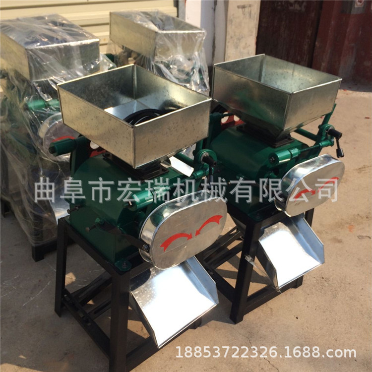新款高粱破碎机?小型家用花生破瓣机 做点心用花生轧碎机