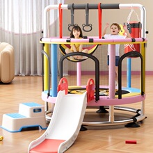蹦蹦床家用儿童室内小孩宝宝跳跳床家庭小型弹跳床带护网滑梯