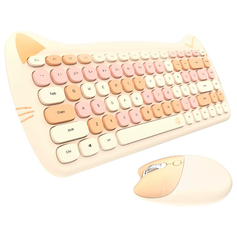 Wireless keyboard, mouse, cute small set for office, 4G