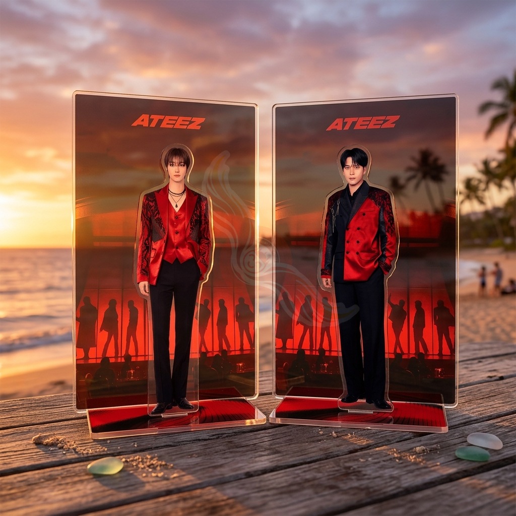 Korean K-POP boy band ATEEZ's merchandise world tour high-definition laminated PET standee