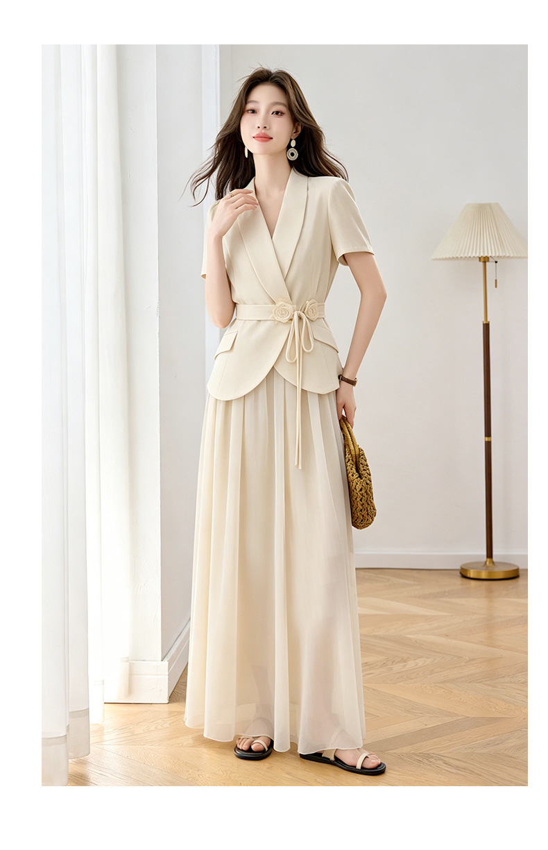 Set vest chân váy nữ công sở phong cách tiểu thư sang trọng, form ôm gọn dáng — Màu ảnh chi tiết 13