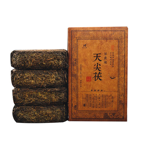 Raw material pressed old tea bricks from Anhua black tea in 2007, 1000 grams of Tianjiao Fuhua black tea, 2 pounds of handcrafted Fuhua black tea.