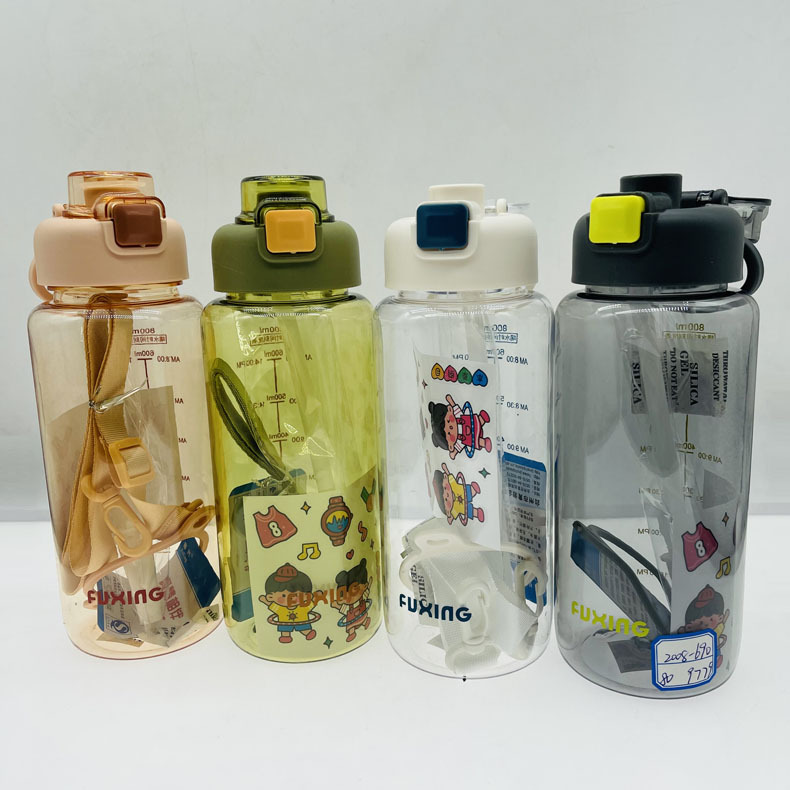 Nueva tonelada barril 1300ml grandes deportes portátil PC paja de plástico hombres y mujeres de gran capacidad de agua de plástico taza