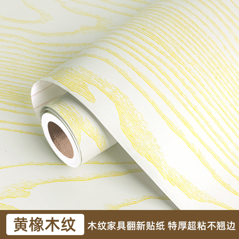 Etiqueta engomada de escritorio de grano de madera extra gruesa, impermeable, a prueba de aceite, anti-escaldado, papel tapiz autoadhesivo, escritorio de oficina, muebles, etiqueta engomada de escritorio renovada