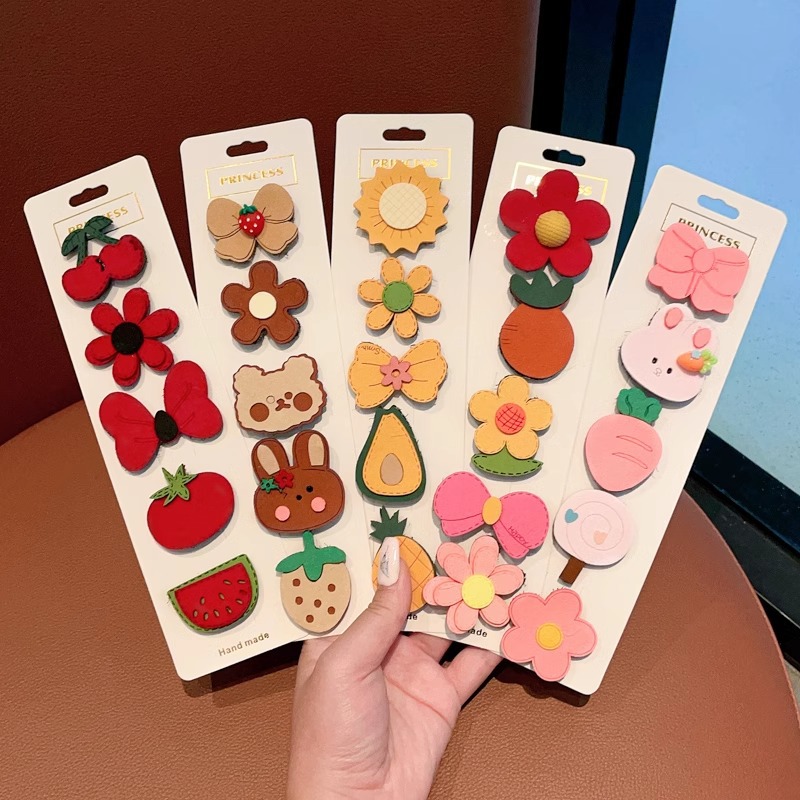 Niños velcro pegatinas de cabello para bebés lindos no dañados pegatinas de frangeo frente lateral broche de sudor broche de cabello