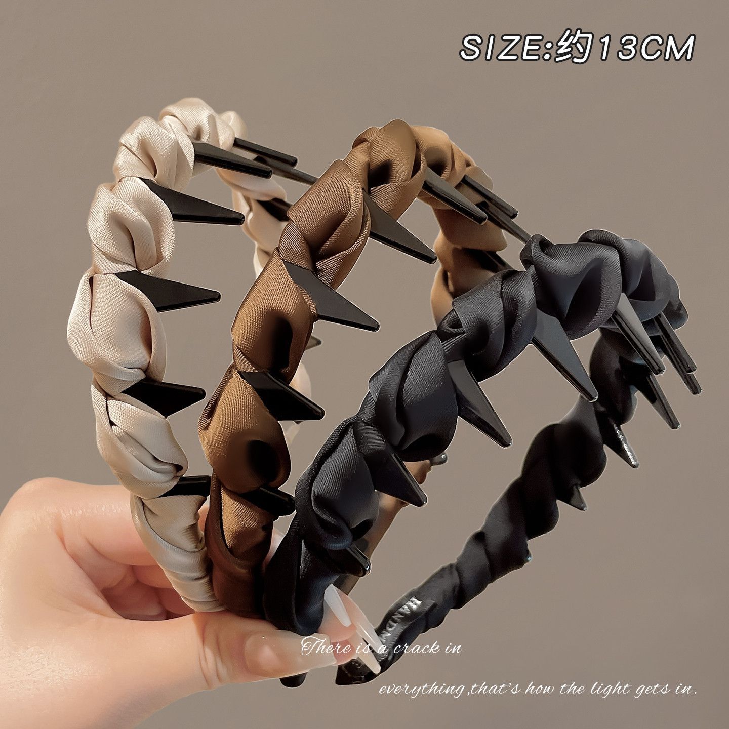 Off-white + coffee + black [three-piece set]