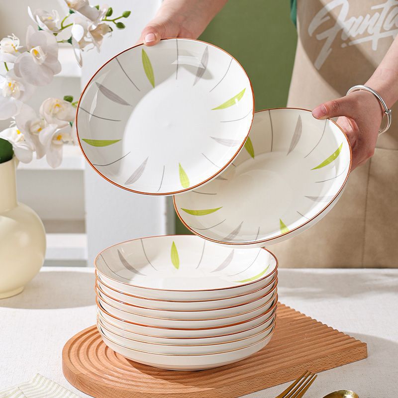 Conjunto de platos de cerámica doméstica de alto valor combinado de platos domésticos 2025 nuevo conjunto de platos