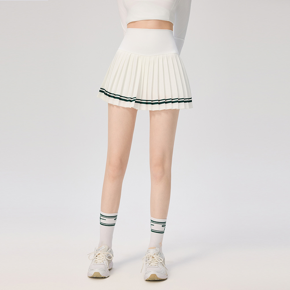 Traje de tenis deportivo delgado y delgado, vestido corto de manga larga, cremallera, camiseta de cuello alto, ropa de tenis de dos piezas.