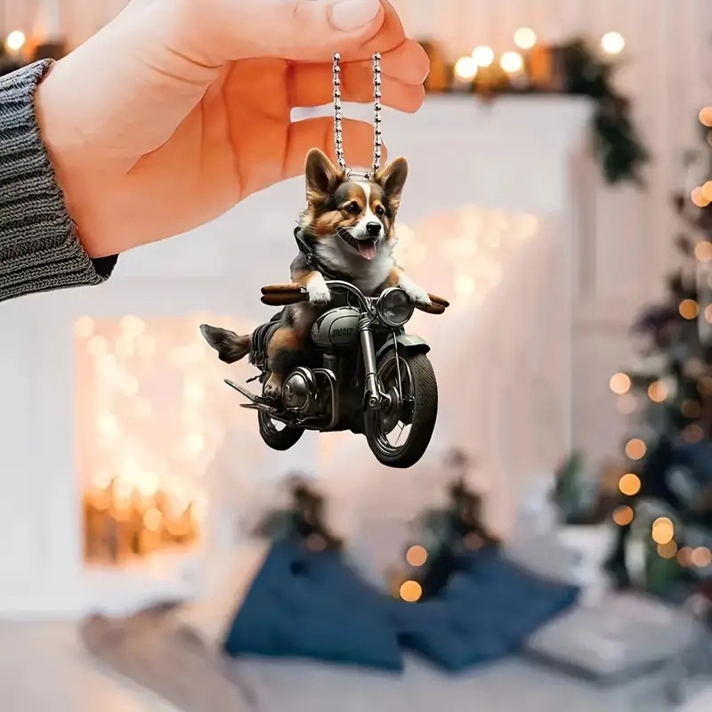 Acrílico plano para automóviles accesorios de mochila accesorios de decoración para el hogar mochila colgante colgante de árbol de Navidad image 1