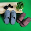 Spring and summer grid supermarket hotel floor cloth cotton slippers women's light bubble glue sticks to home shoes four seasons slippers