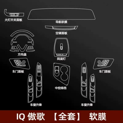 Cadillac IQ Augeo interior protective: Car interior film - full-set-of-tpu-soft-film