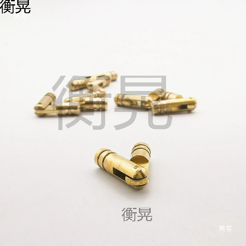 [黄圆柱合页木盒铰链内装合页5mm一字暗装合页首饰木盒开启铰链]