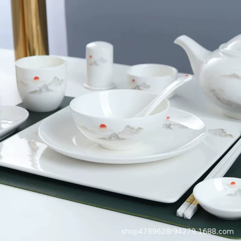 Tableware for hotel, creative set, Chinese style, 3 piece set
