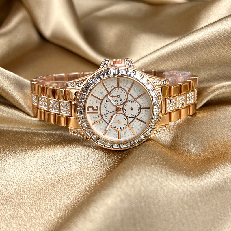 Nei Vollzirkon Damen Moud Diamanten Set Dräi Aen Quartz Auer_voghion.com