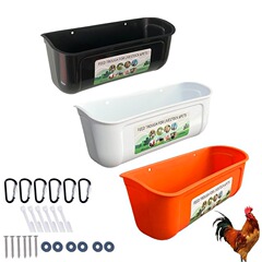 新款栅栏悬挂式鸡食槽适用鸡鸭鹅山羊围栏大号喂料盆饲料容器机械