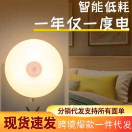 跨境新款人体感应灯磁吸智能小夜灯家用LED光控USB充电应急照明灯