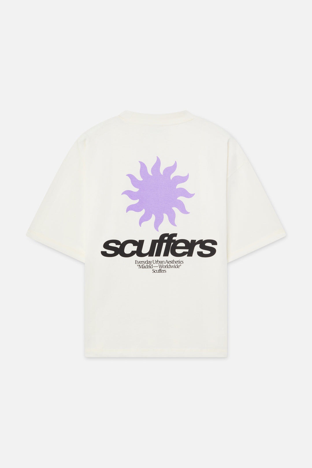 Scuffers T-shirt Purple Sun Logo Boxy Cream