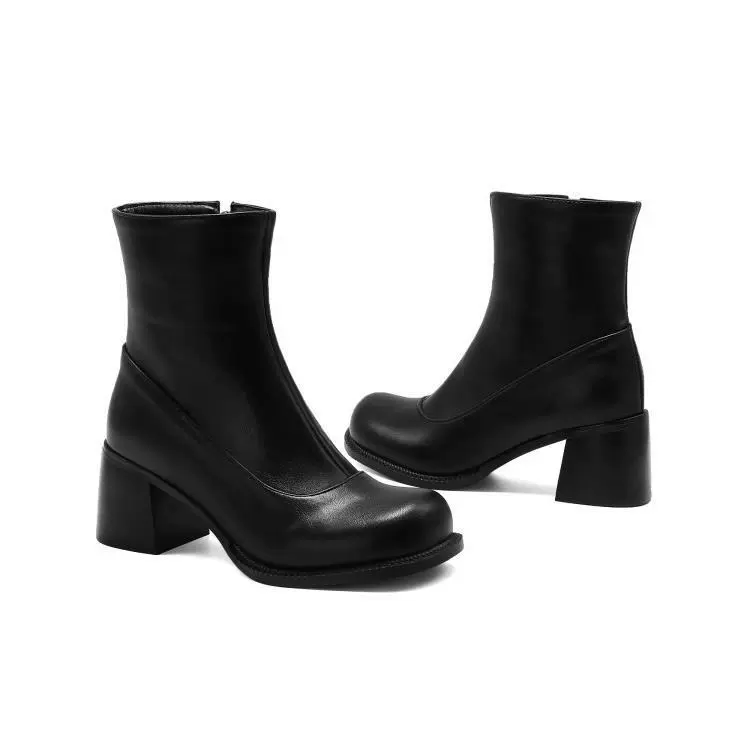Ботильоны Martens, верх из экокожи с флисовой подкладкой, каблук 6,5 см, размеры 33–48