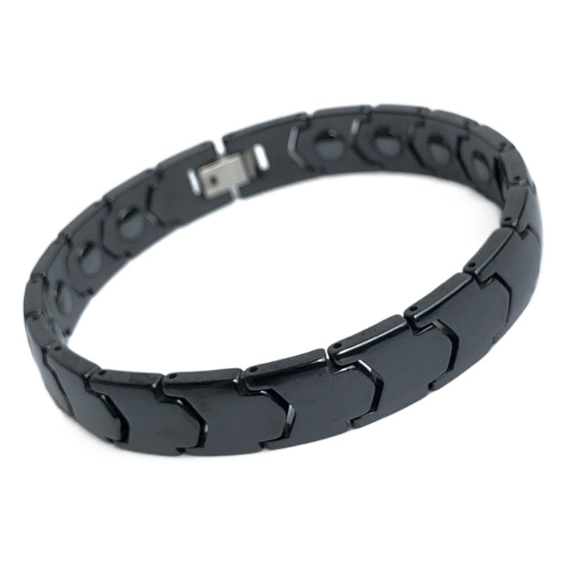 Pulseras Antiestáticas de Cerámica de 11 mm, Estilo Europeo y Americano, Pulsera Magnética Antiestática para Hombre, Joyería Sencilla, Venta al por Mayor en Existencia