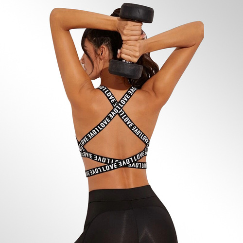 Cross-border fitness beauty back weaving technology fashionable breathable sports bra underwear high-intensity exercise yoga wear