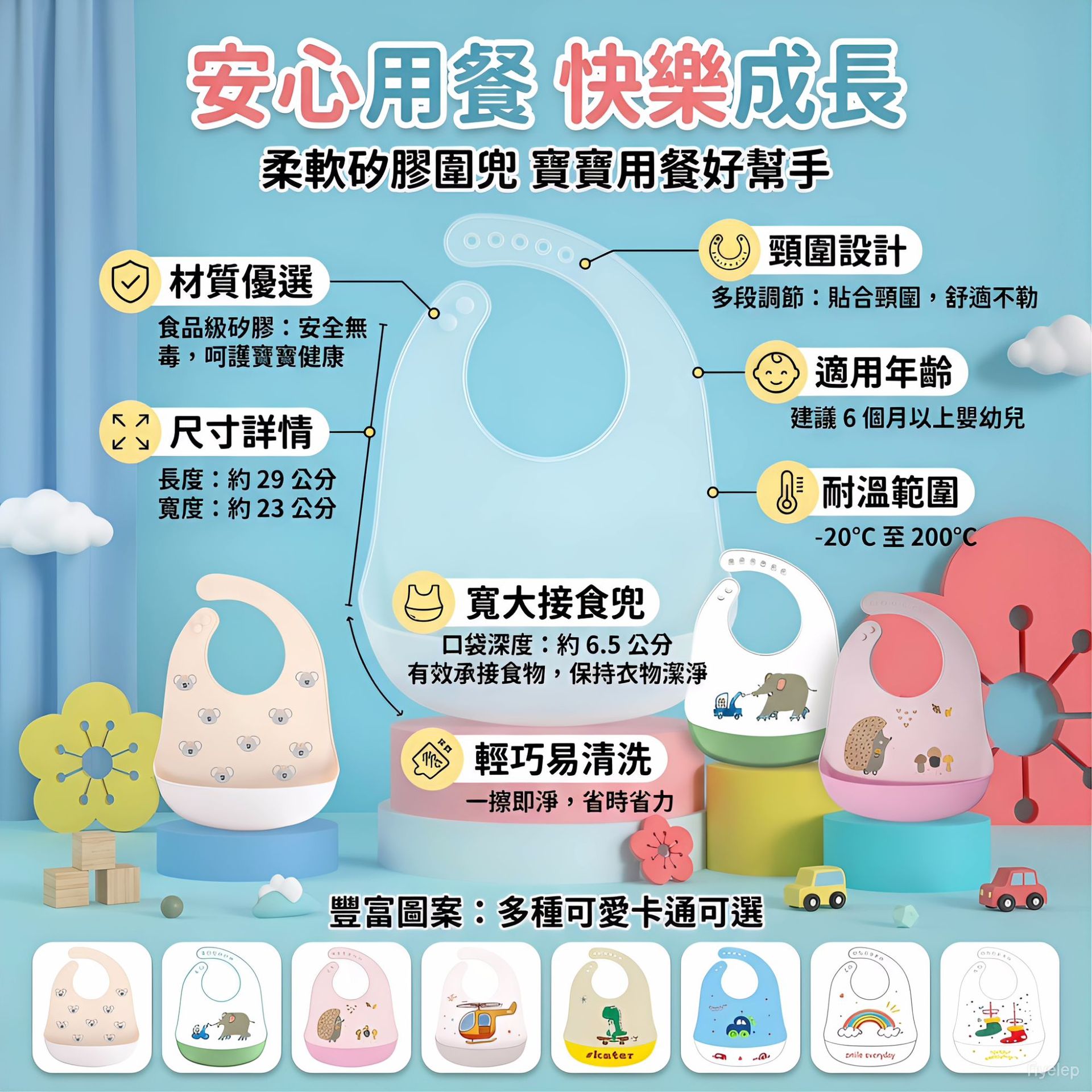 Babero de Silicona para Bebé 2023, Impermeable y a Prueba de Aceite, Antisaliva y Antisalpicaduras - Babero de Alimentación para Niños